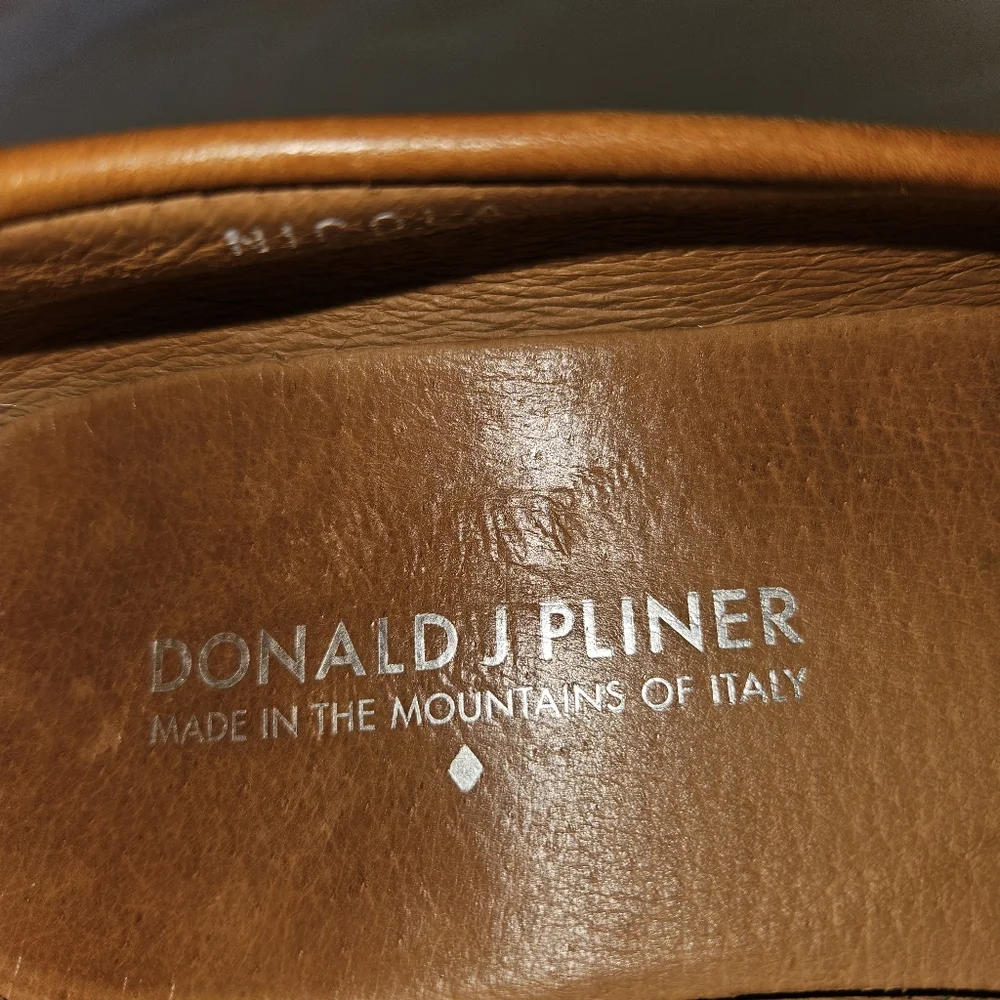 Donald J Pliner Shoes Men's Loafers Nicola Size 10 Italian Leather Office Dress